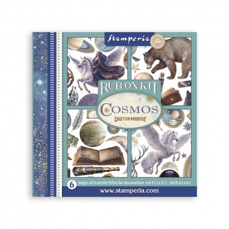STAMPERIA RUB-ON TRANSFER 15,5 x15,5 6szt COSMOS