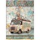 STAMPERIA PAPIER RYŻOWY A4 FURRY FRIENDS 2 TRUCK
