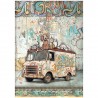 STAMPERIA PAPIER RYŻOWY A4 FURRY FRIENDS 2 TRUCK
