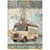 STAMPERIA PAPIER RYŻOWY A4 FURRY FRIENDS 2 TRUCK