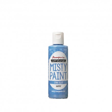 STAMPERIA MISTY PAINT 60ml FARBA SATYNOWA CYAN BLUE