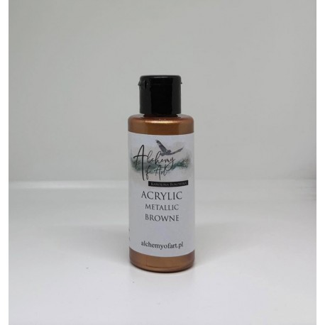 ALCHEMY OF ART FARBA AKRYLOWA METALICZNA 60ml BROWNE