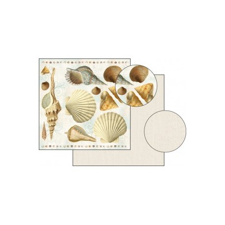 STAMPERIA PAPIER SCRAP 30x30 DWUSTRONNY MUSZLA